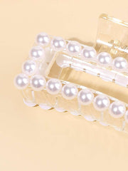 Elegant Faux Pearl Hair Grip Claw 1pc