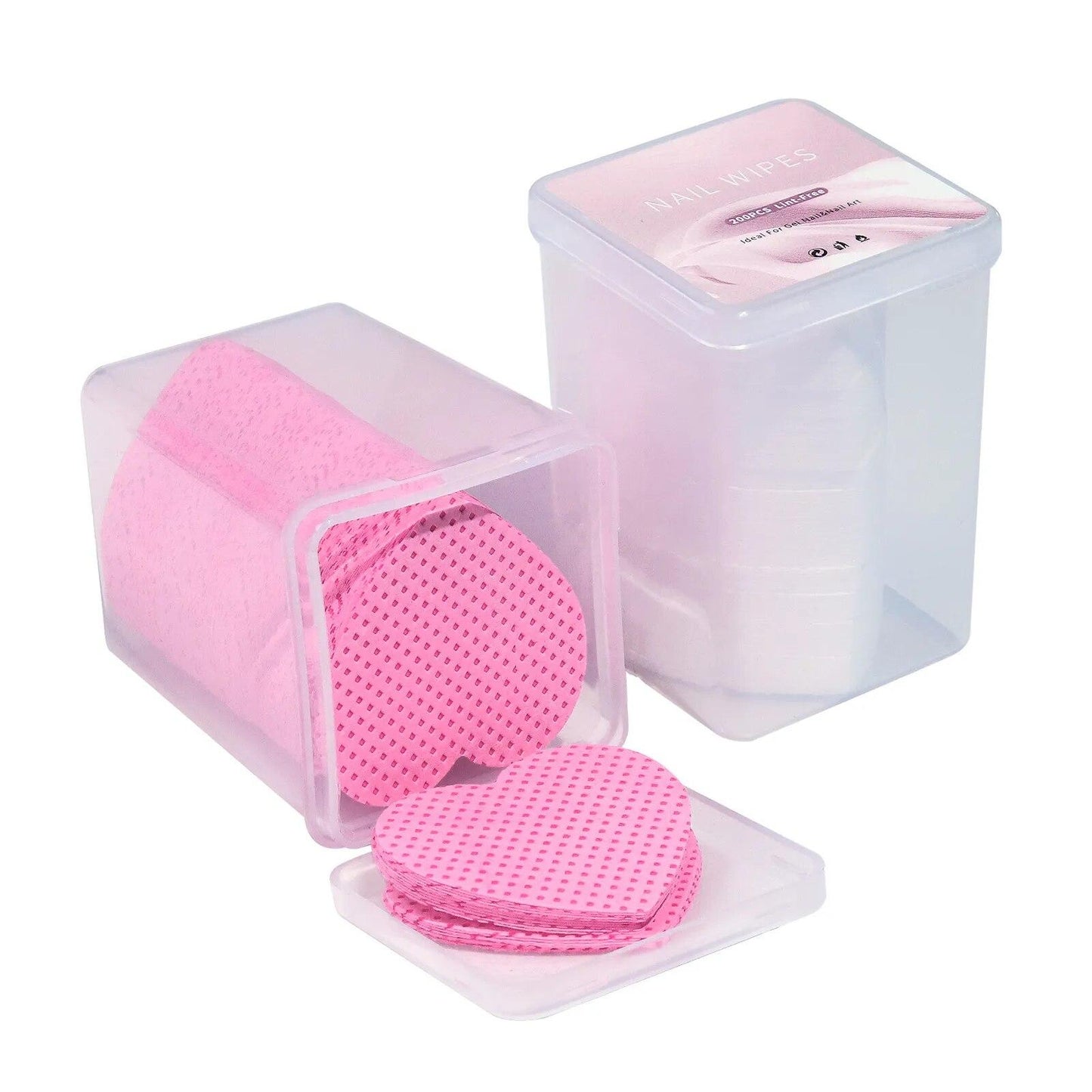 Nail Polish Remover Pads – Lint-Free Cotton for Salon & Home - Use 1 Box (Random Colour)