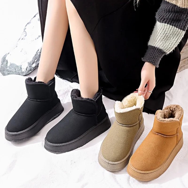 Faux Fur Lined Ankle Winter Boots