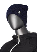 Thick Ribbed Beanie with Fleece Lining – R Logo Style