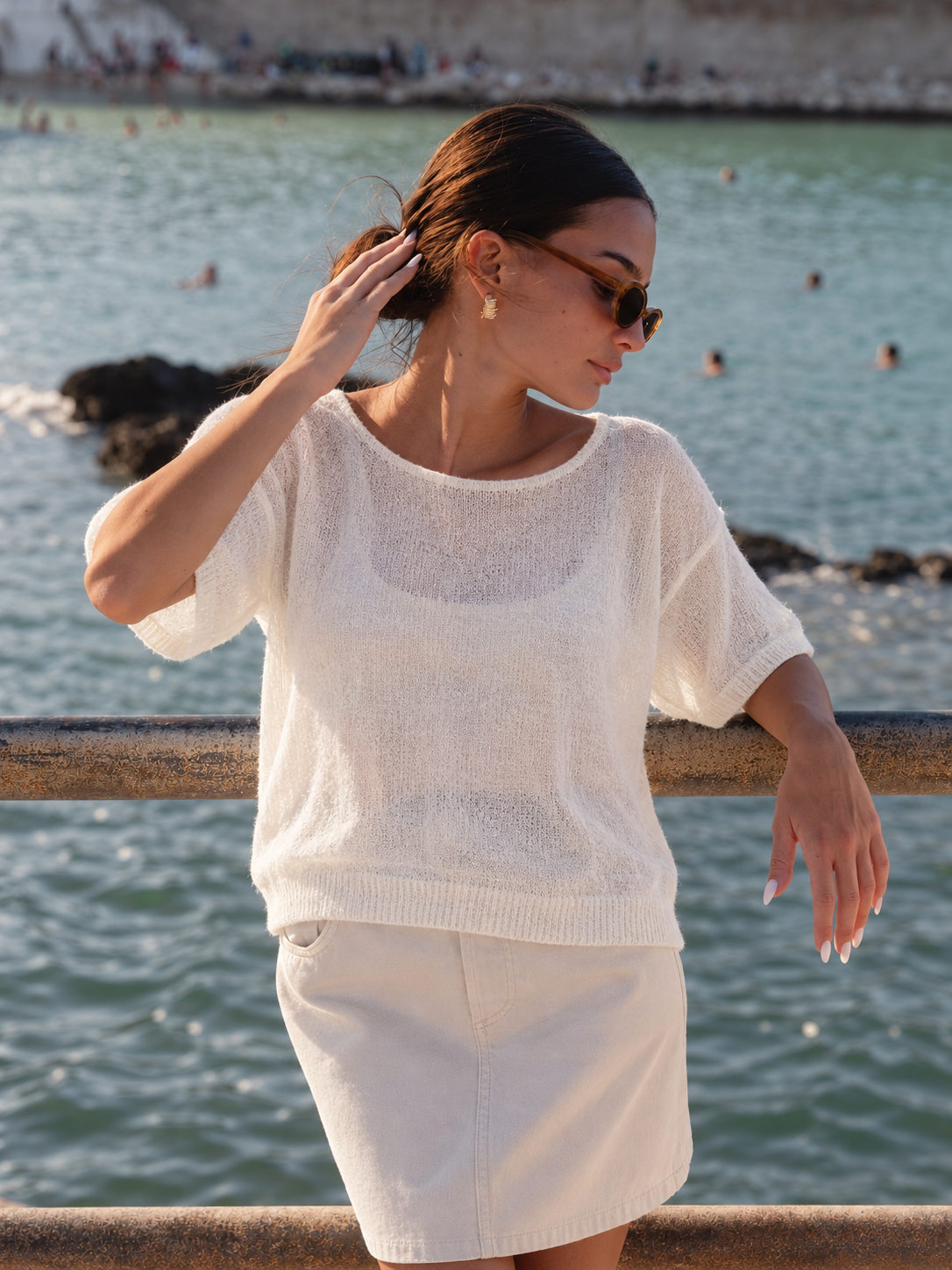 Airy Sheer Relaxed-Fit Top
