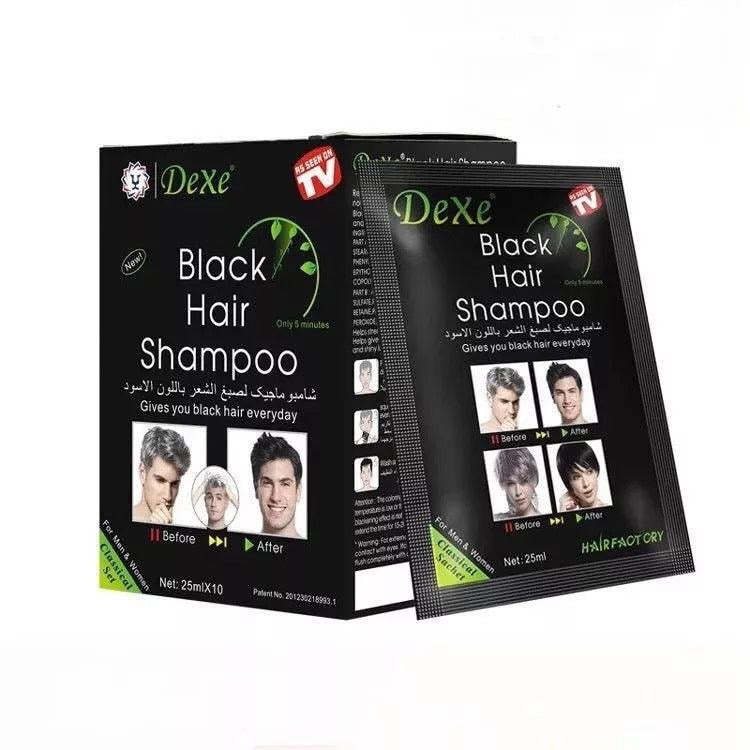 Black Hair Shampoo 25ml Sachet - Enhances Shine & Strengthens Hair