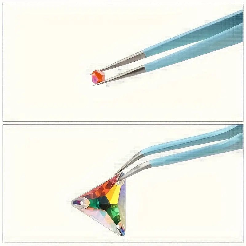 Precision Eyelash Extension Tweezers  2pc Set - Random Colour