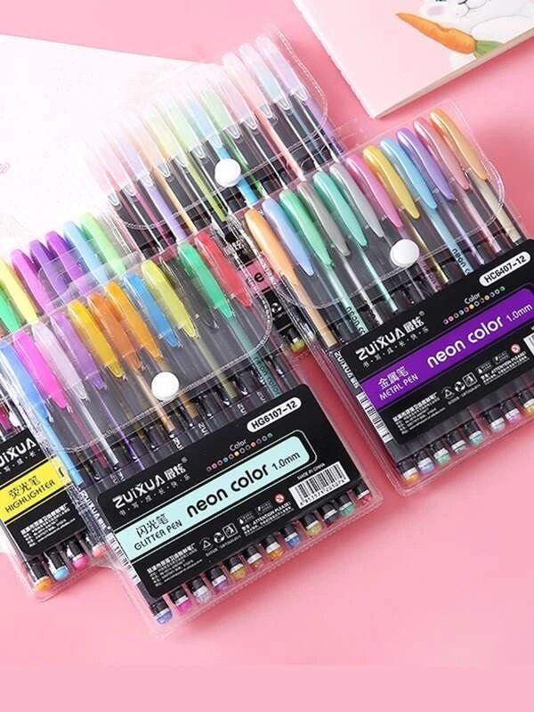 12pcs Random Color Metalic Glitter Pen XD21