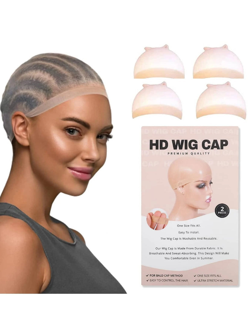 Invisible HD Wig Caps – Perfect for Lace Front Wigs 2pcs