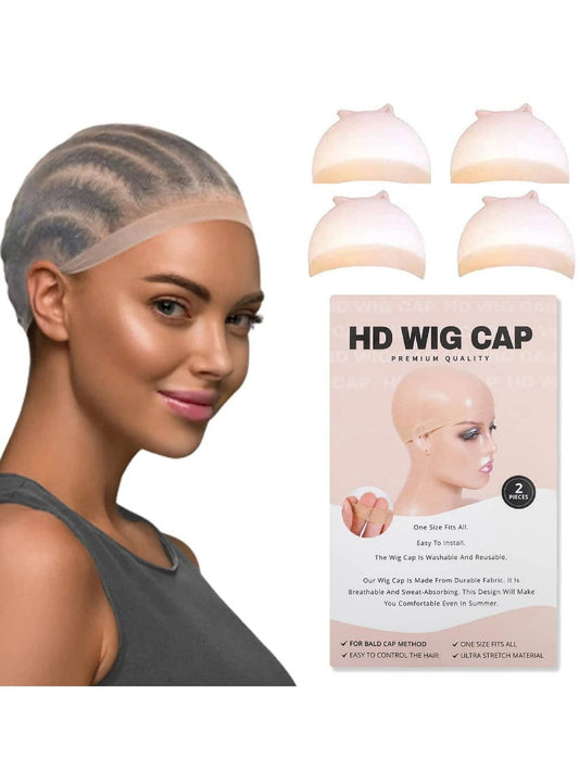 Invisible HD Wig Caps – Perfect for Lace Front Wigs 2pcs