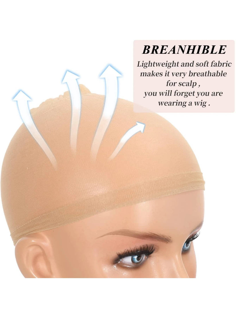 Invisible HD Wig Caps – Perfect for Lace Front Wigs 2pcs