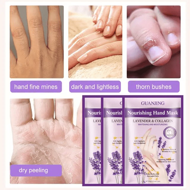Organic Lavender Collagen  Mask 1PC - Nourishing & Whitening Moisturizing Treatment