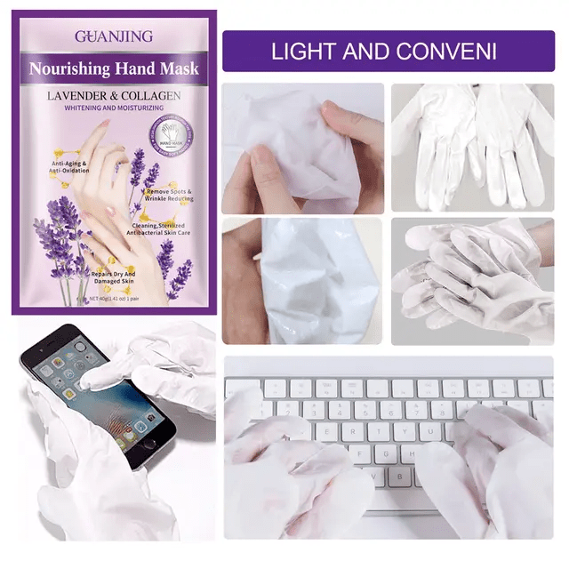 Organic Lavender Collagen  Mask 1PC - Nourishing & Whitening Moisturizing Treatment