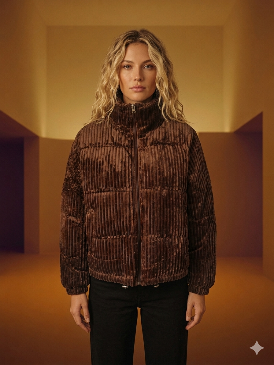 Women’s Corduroy Puffer Jacket