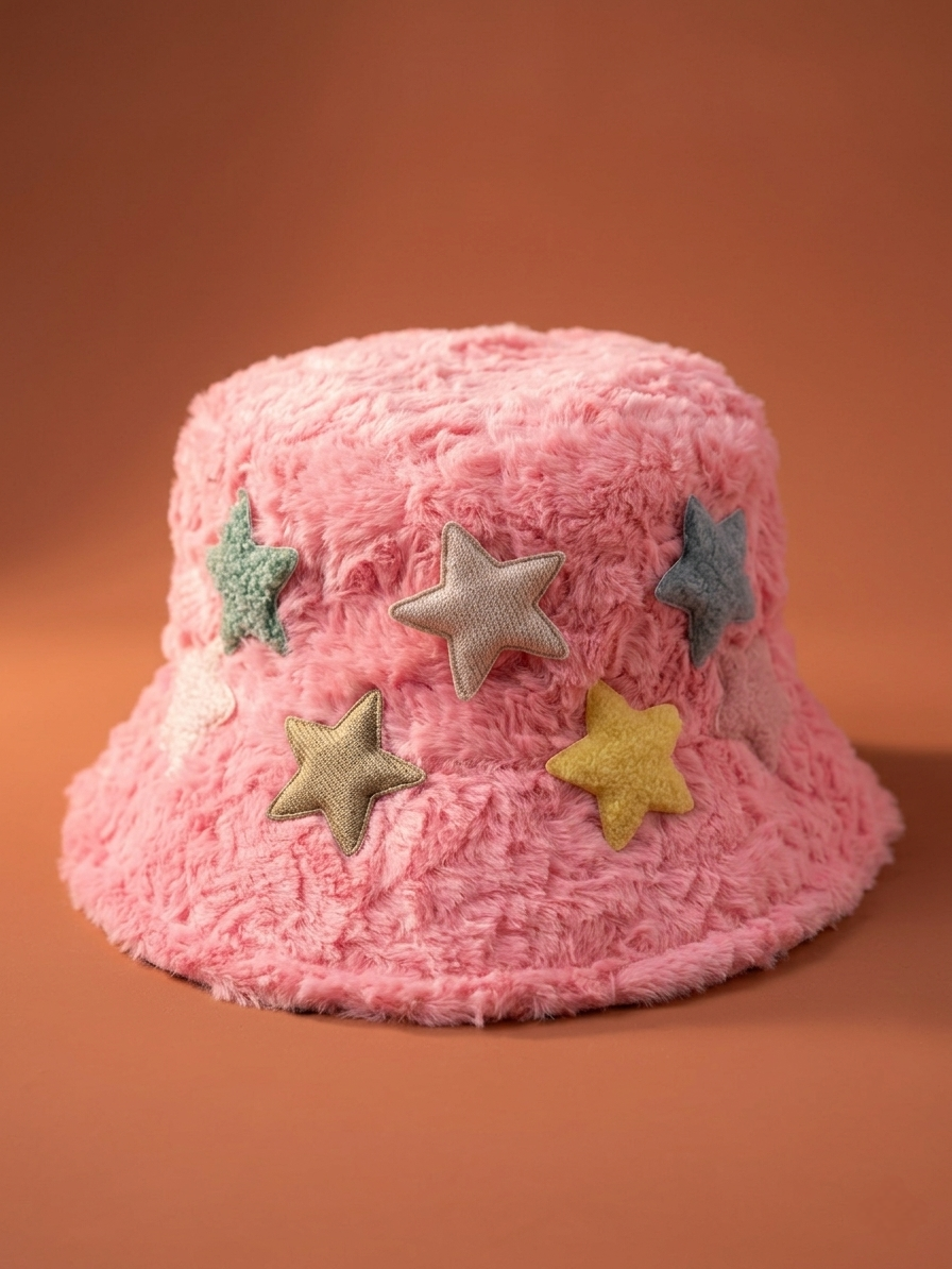 Plush Star Bucket Hat - 611Z1