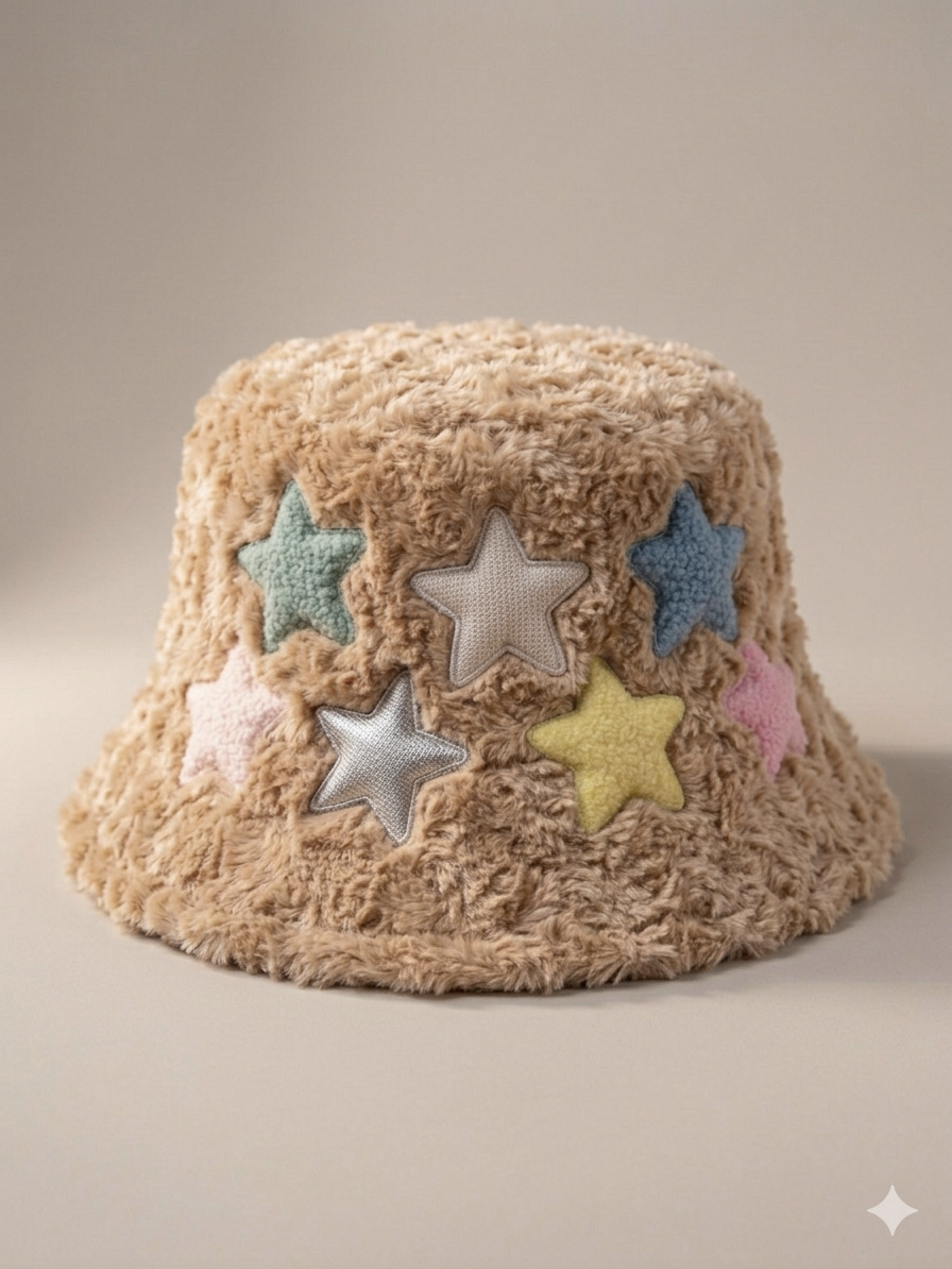 Plush Star Bucket Hat - 611Z1