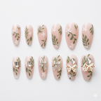 Luxury Bow Rhinestone Press-On Nails – Glam Artificial Nail Set