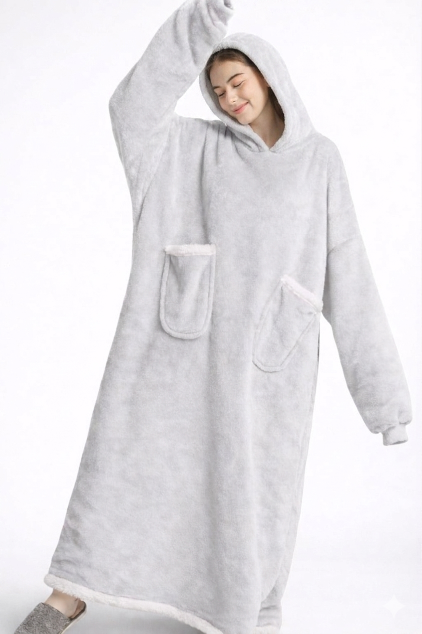 Women’s Oversized Hoodie Blanket Dress – Cozy Lounge Wear