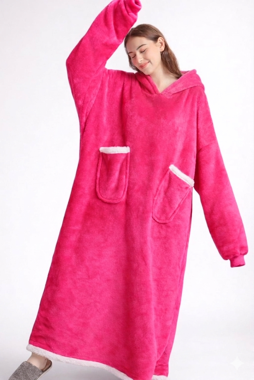 Women’s Oversized Hoodie Blanket Dress – Cozy Lounge Wear