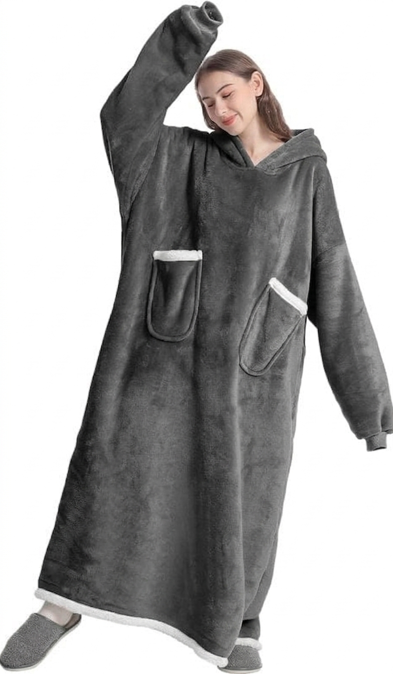 Women’s Oversized Hoodie Blanket Dress – Cozy Lounge Wear