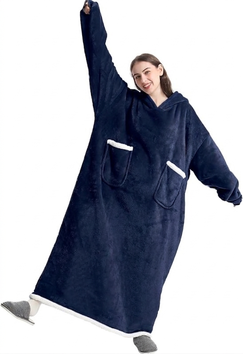 Women’s Oversized Hoodie Blanket Dress – Cozy Lounge Wear