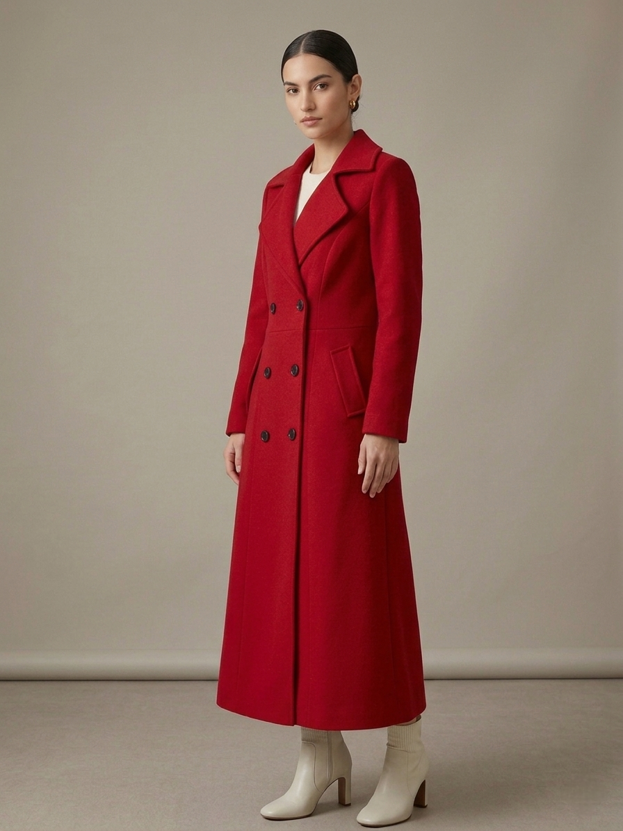 Double-Breasted Maxi Trench Coat