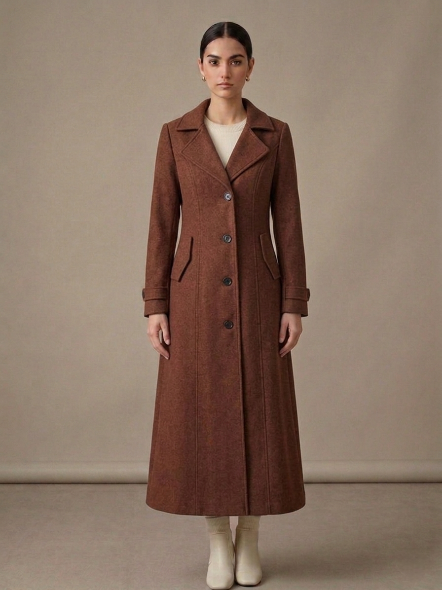 Double-Breasted Maxi Trench Coat