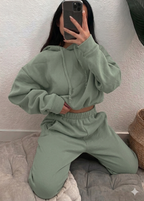 Women’s Oversized Fleece Hoodie Tracksuit Set