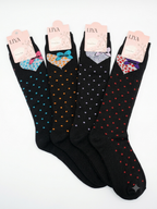 Colourful Below-Knee Polka Dot Heart Socks 1PC