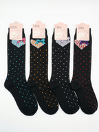 Colourful Below-Knee Polka Dot Heart Socks 1PC