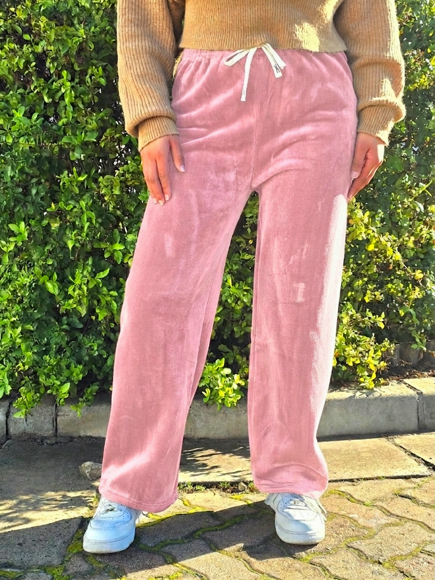 Chic Wide-leg Corduroy Pants