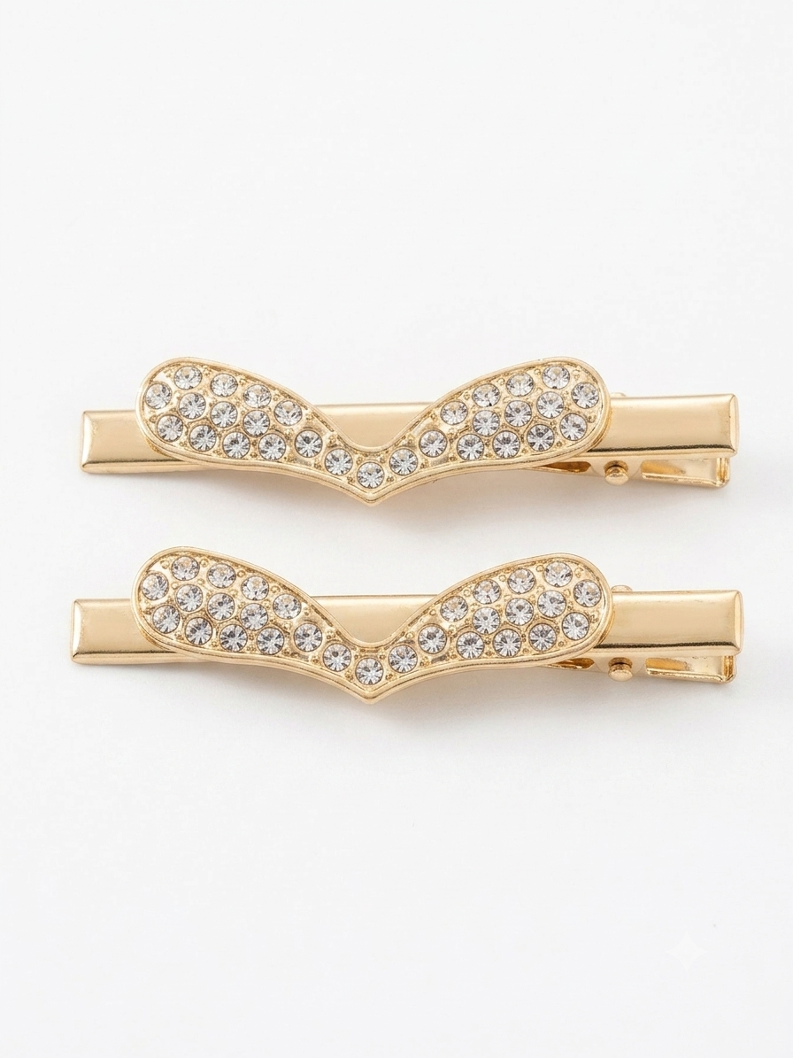 2pc Wings Rhinestone Hair Clips set