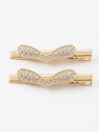2pc Wings Rhinestone Hair Clips set