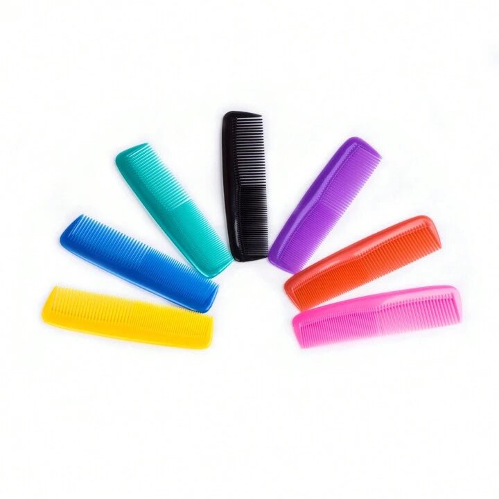 Colourful 1Pc Plastic Hair Comb - Stylish & Durable for Everyday Use