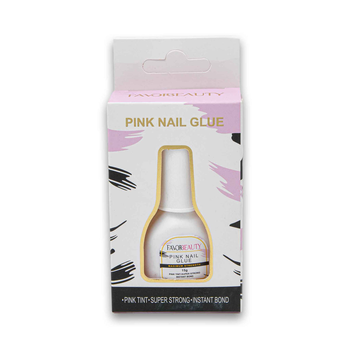 Pink Tint Nail Glue - Long-Lasting Adhesive for Perfect Nails