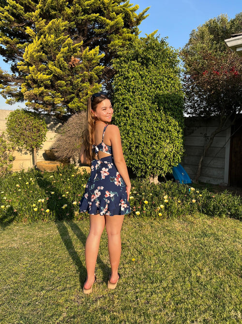 Floral Spaghetti Mini Dress