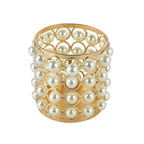Pearl Beaded Makeup Brush Holder - Elegant Vanity Organizer