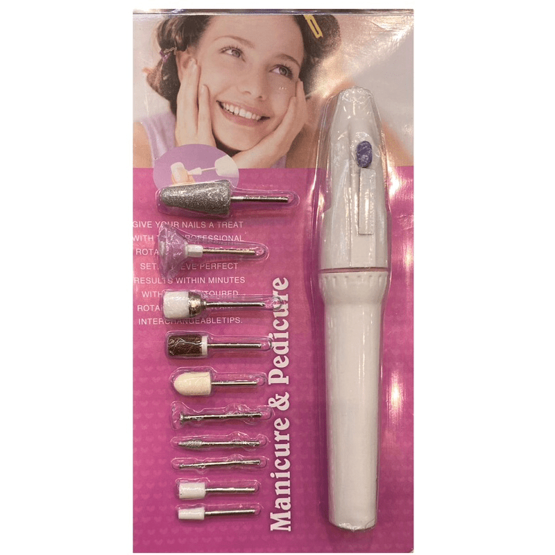 Nail Drill with 10 Attachments - Battery Operated Nail File Kit