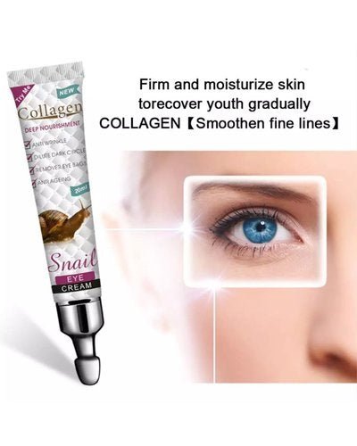 Collagen Snail Eye Cream – Anti-Wrinkle, Dark Circle & Eye Bag Reducer (20ml)