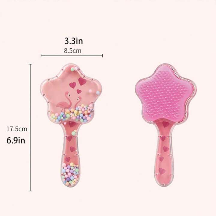 Cute Cartoon Design Transparent Hair Brush