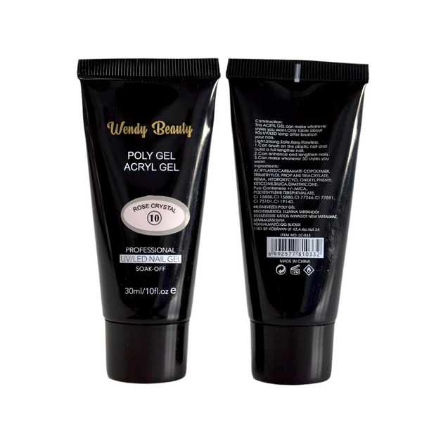 Wendy Beauty Professional Poly Gel 30ml – Strong, Flexible & Long-Lasting Nails at Home