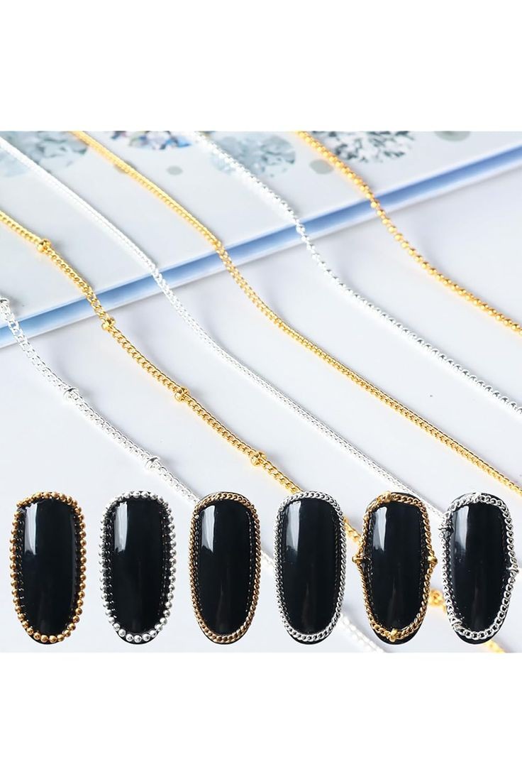 3D Colorful Nail Chain – Add Glamorous Metal Chains to Your Nail Designs