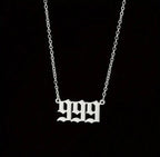 1pc Silver Angel Number Necklace XD21