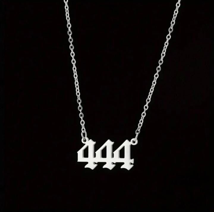 1pc Silver Angel Number Necklace XD21
