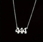 1pc Silver Angel Number Necklace XD21