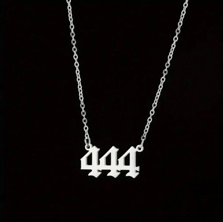 1pc Silver Angel Number Necklace XD21