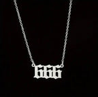 1pc Silver Angel Number Necklace XD21
