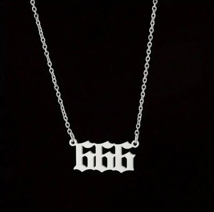 1pc Silver Angel Number Necklace XD21