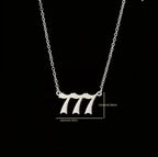 1pc Silver Angel Number Necklace XD21