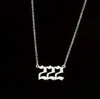 1pc Silver Angel Number Necklace XD21