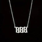 1pc Silver Angel Number Necklace XD21
