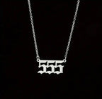 1pc Silver Angel Number Necklace XD21