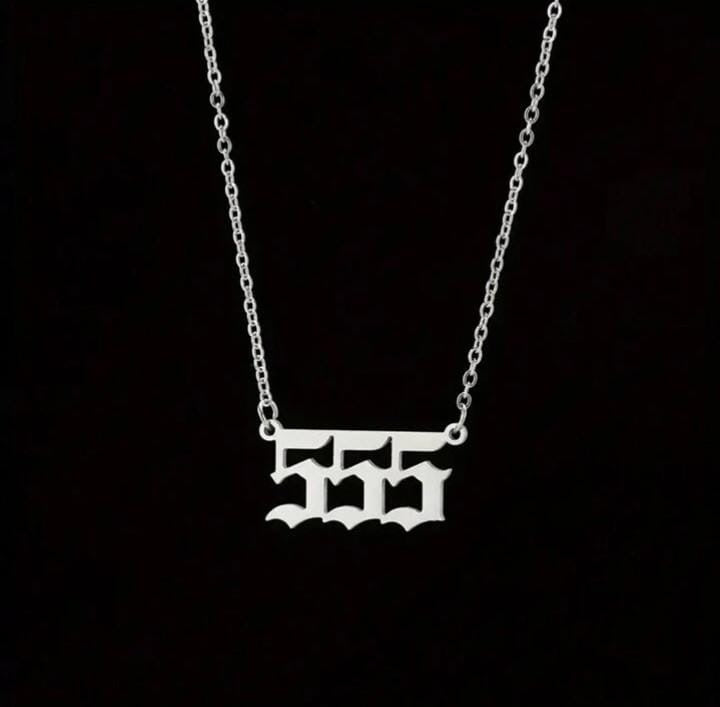 1pc Silver Angel Number Necklace XD21