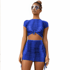 2 Piece Snakeskin Print Set XD21